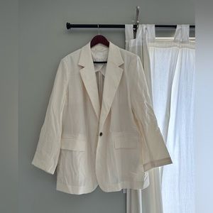 White H&M blazer
